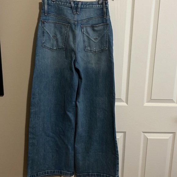 Hudson Jeans Blue Flare Wide Leg High-Waisted Size 28 - Picture 4 of 4